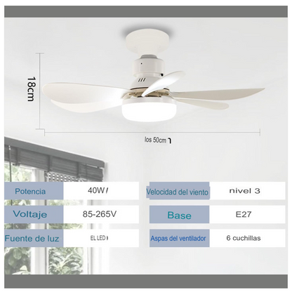 Ampolleta+Ventilador de Techo+Control